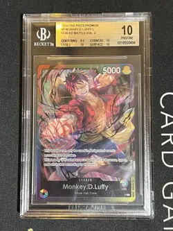 BGS 10 One Piece Card Game Monkey D Luffy L Sealed Battle Vol.2 - Image 1