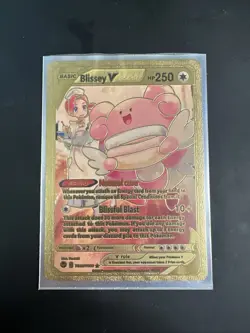 Blissey V Gold Foil Card Fan Art Display Card HP250 Blissful Blast NM/M - Image 1