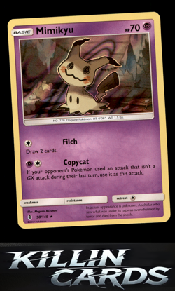 Mimikyu 58/145 Pokemon Holo Rare SM - Guardians Rising Card NM - Image 1