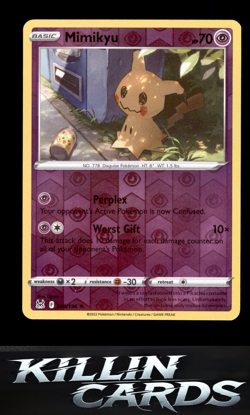 Reverse Holofoil Mimikyu 080/196 Pokemon Rare SWSH11: Lost Origin Card NM - Image 1