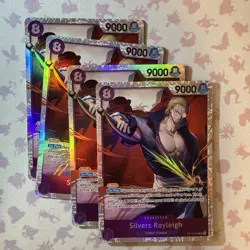 One Piece TCG OP13-066 Silvers Rayleigh SR X4 Playset Card Game CCG English - Image 1