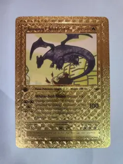 Ultra Rare Shining Charizard 1st Edition 107/105 Gold Foil Fan Art Card - Image 1
