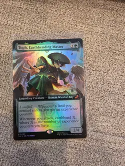 MTG ATLA Avatar TLE #0209 Foil Toph, Earthbending Master (Borderless) - Image 1