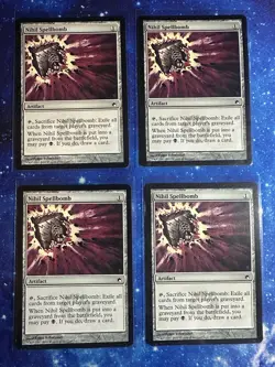 MTG Lot - 4x Nihil Spellbomb - Scars of Mirrodin SOM English LP-NM - Image 1