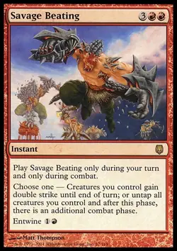 1x Savage Beating #67 (NM / LP) Darksteel DST MTG Magic Eng OG GREAT - Image 1