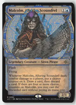 MTG - Malcolm, Alluring Scoundrel (Showcase) R The Lost Caverns of Ixalan 293 LP - Image 1