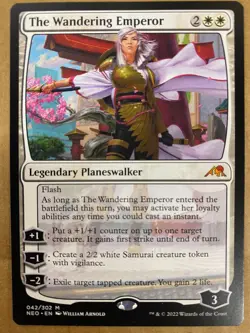 MTG 1x The Wandering Emperor # 42 Kamigawa: Neon Dynasty Magic Gathering x1 NM - Image 1