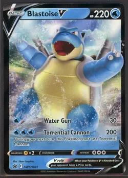 Blastoise V SWSH101 Black Star Promo Pokemon Sword & Shield Ultra Rare - Image 1