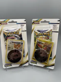 Brilliant Stars Eevee/Flapple Lot of 2 Single pack Checklane Blister Set Booster - Image 1