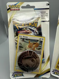 Brilliant Stars Eevee/Flapple Lot of 2 Single pack Checklane Blister Set Booster - Image 2