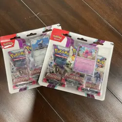 Pokemon Paldea Evolved 3 Pack Blister Tinkatink and Varoom lot - Image 1