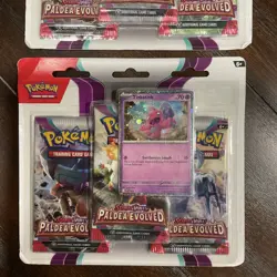 Pokemon Paldea Evolved 3 Pack Blister Tinkatink and Varoom lot - Image 2