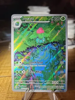 Pokemon Ivysaur 167/165 Scarlet & Violet 151 Illustration Rare Full Art Holo - Image 2