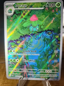 Pokemon Ivysaur 167/165 Scarlet & Violet 151 Illustration Rare Full Art Holo - Image 3