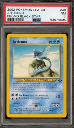 Pokemon Articuno League Black Star Promo #48 PSA 7 - Image 1