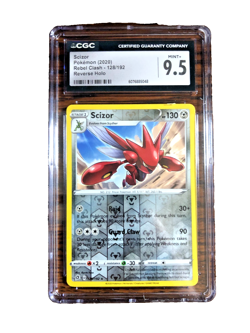 Scizor Reverse Holo Rare #128 - CGC MINT+ 9.5 - 2020 Rebel Clash - Pokemon TCG - Image 1