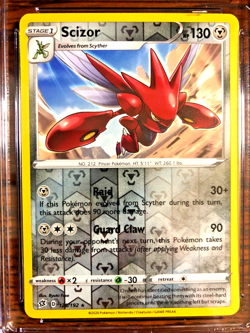 Scizor Reverse Holo Rare #128 - CGC MINT+ 9.5 - 2020 Rebel Clash - Pokemon TCG - Image 2