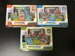 Pokemon TCG: Paldea Pin Collection Set of 3 Fuecoco, Sprigatito & Quaxly NFS - Image 1