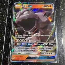 2019 Pokemon TCG Sun & Moon Hidden Fates Onix GX Ultra Rare Holo 36/68 C18 - Image 1