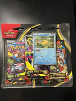 POKEMON MEGA EVOLUTIONS 3 PACK BLISTER BRAND NEW FACTORY SEALED TCG RARE PSYDUCK - Image 1