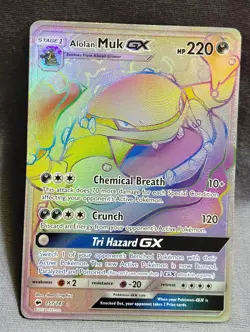 Pokemon Alolan Muk GX 157/147 Burning Shadows Full Art 2017 = NM - Image 2