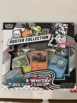 Pokemon Scarlet & Violet Black Bolt & White Flare Poster Collection NEW! SEALED! - Image 1
