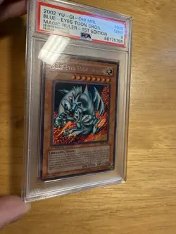 Yu-Gi-Oh! Blue-Eyes Toon Dragon Magic Ruler 1st Ed Secret Rare MRL-000 PSA 9 - Image 3