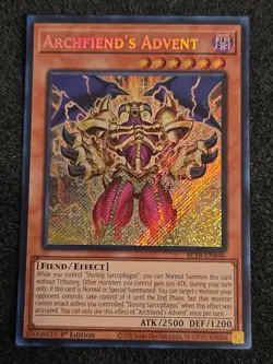 Yugioh! | Archfiend’s Advent BLTR-EN046 1st Edition Secret Rare NM - Image 1
