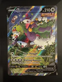 Pokemon TCG Tornadus v Full Alternative Art Card Chilling Reign 185/198 - Image 1