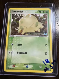 Pokemon Shroomish Emerald Card 63/106 Common Reverse Holo Stamped - Image 1