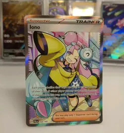 Iono Pokemon TCG Paldea Evolved Holo Ultra Rare Full Art Card 254/193 - Image 1