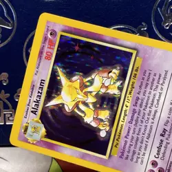 Pokemon Alakazam TCG Base Set Holo Card 1/102 Holo Rare NM / M - Image 3