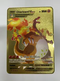 Charizard VMAX HP350 Gold Metal Pokemon Card-Collectible Gift Display！ - Image 2