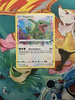 Pokemon TCG SWSH Rayquaza Card 138/185 Vivid Voltage Rare, Near Mint Condition - Image 1