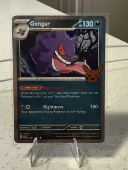 Gengar Trick or Trade 2024 Stamped Cosmos Holo Card NM fresh - Image 1