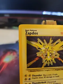 Pokemon TCG Zapdos Base Set Holo Unlimited Rare Card 16/102 LP - Image 2