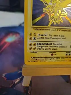 Pokemon TCG Zapdos Base Set Holo Unlimited Rare Card 16/102 LP - Image 5