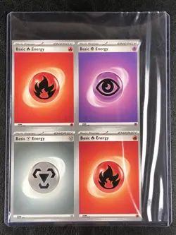 Pokemon TCG - Scarlet & Violet - Uncut Sheet Piece - 4 Card Energy - w/Toploader - Image 3