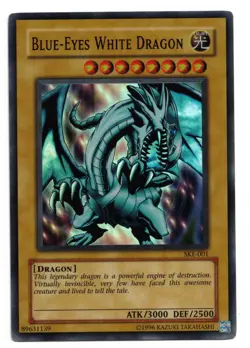 Yu-Gi-Oh Card: Blue-Eyes White Dragon SKE-001 Super Rare! EX - Image 1