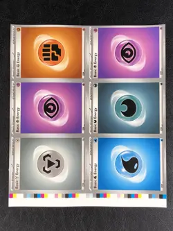 Pokemon TCG - Scarlet & Violet - Uncut Sheet Piece - 6 Card Energy - w/Toploader - Image 1