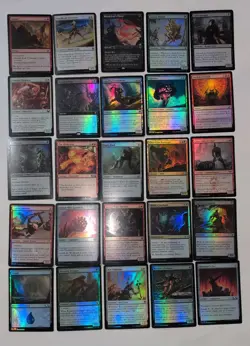 Magic the Gathering 50 Holo Foil bulk lot mixed set NO DUPLICATES Used MTG FL303 - Image 3