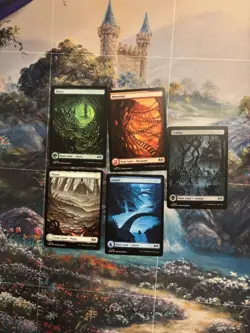 Wilds of Eldraine Full Art Land set (1 each of 5) MTG Magic Pack Fresh - Image 1