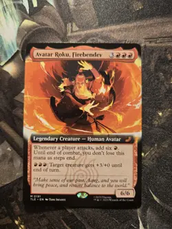 Avatar Roku, Firebender EXTENDED ART 119 - MTG Avatar: The Last Airbender - Image 1