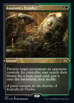Assassin's Trophy (Foil Etched) [Double Masters 2022] Lightly Played Foil - Image 1