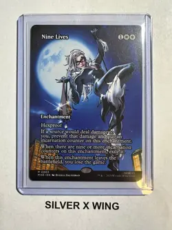 Nine Lives Borderless x1, MTG, Spiderman, MAR, Magic the Gathering, NM - Image 1