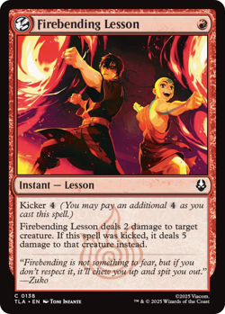 x4 Firebending Lesson - Foil C MTG Avatar: The Last Airbender M/NM, English - Image 1
