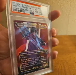 2025 MTG FINAL FANTASY #0546 NOCTIS SURGE BORDERLESS PSA 9 - Image 4