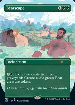 MTG Bearscape - Foil - Borderless, Light Play, English Secret Lair Drop Series - Image 1