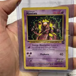 Pokemon TCG Mewtwo 14 Promo Wizards Black Star Promos Mewtwo 1999 Vintage HP Vtg - Image 1