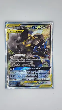 Pokemon TCG Lucario & Melmetal GX SM192 Black Star Promo Full Art Tag Team NM - Image 1
